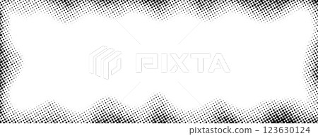 Halftone rectangle grain frame. Black comic dotted wavy border. Pop art fading gradient frame backdrop. Black and white grunge abstract framing background. Vector dot textured graphic design wallpaper Halftone rectangle grain frame. Black comic dotted wavy border. Pop art fading gradient frame backdrop. Black and white grunge abstract framing background. Vector dot textured graphic design wallpaper 123630124