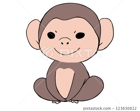 圓形黑猩猩 圓形黑猩猩 123630812