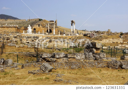 Türkiye, Pamukkale, Hierapolis ruins 123631331