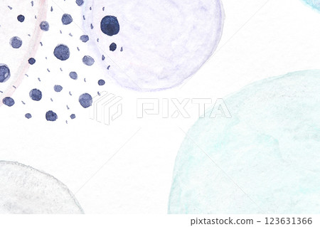 Abstract watercolor circles and dots in pastel shades creating a calming Abstract watercolor circles and dots in pastel shades creating a calming 123631366