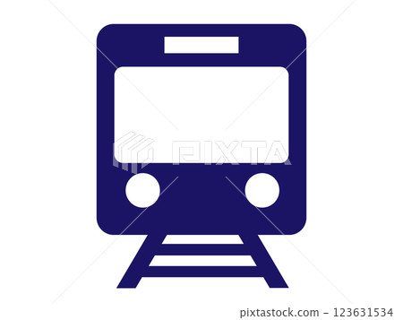 火車剪影圖標 123631534