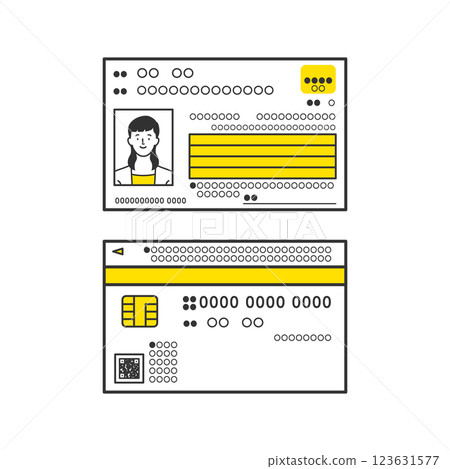 My Number Card front and back 123631577