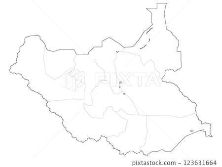 Blank map South Sudan 123631664