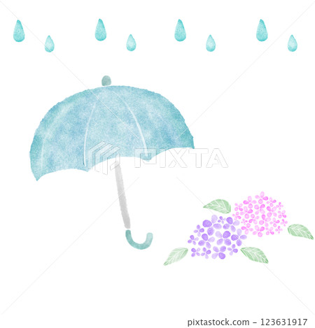水彩畫的雨傘插圖 123631917