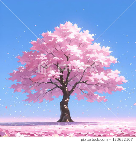 Scenery with cherry blossoms Scenery with cherry blossoms 123632107