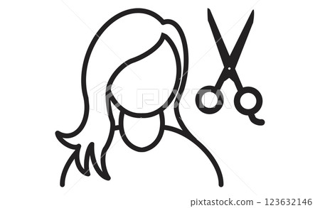 Hairdresser icons Haircut and styling symbols Hairdresser icons Haircut and styling symbols 123632146