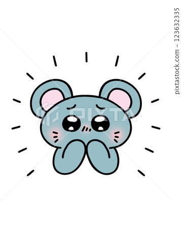 A mouse with sparkling eyes expressing emotion A mouse with sparkling eyes expressing emotion 123632335