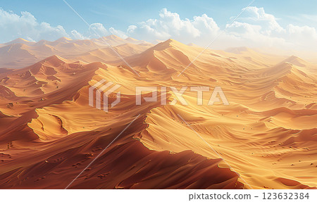 Desert Caravan Silhouette at Sunset, generate AI Desert Caravan Silhouette at Sunset, generate AI 123632384