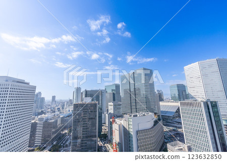Cityscape: Skyscrapers around Umeda Station Cityscape: Skyscrapers around Umeda Station 123632850