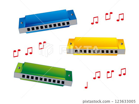 illustration of harmonica 123633005
