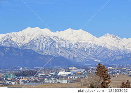 安zu野和早春的北阿爾卑斯山 123633062