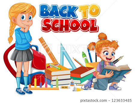 Back to School Fun Illustration 123633485