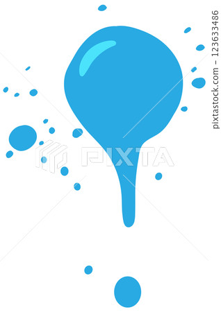Blue Paint Splash Vector Illustration 123633486