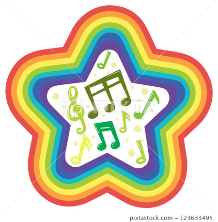 Colorful Musical Star Illustration 123633495