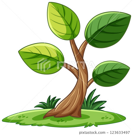 Green Leafy Tree Vector Illustration Green Leafy Tree Vector Illustration 123633497