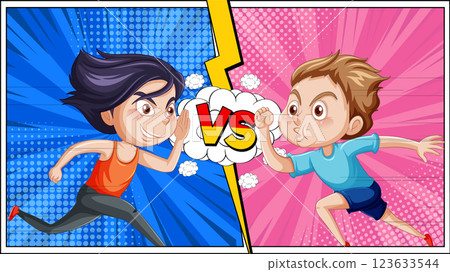 Dynamic Rivalry: Energetic Showdown 123633544