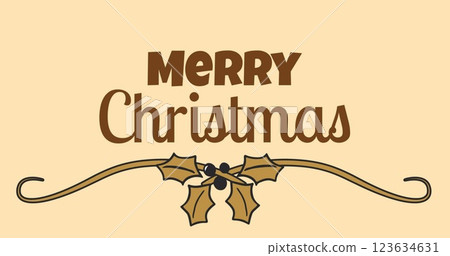 Image of christmas wreath over merry christmas text Image of christmas wreath over merry christmas text 123634631