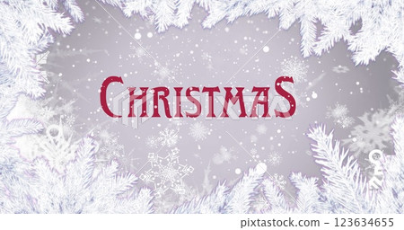 Image of christmas text over snow falling Image of christmas text over snow falling 123634655