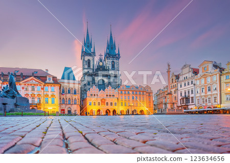 Old town Prague city skyline, cityscape of the Czech Republic Old town Prague city skyline, cityscape of the Czech Republic 123634656