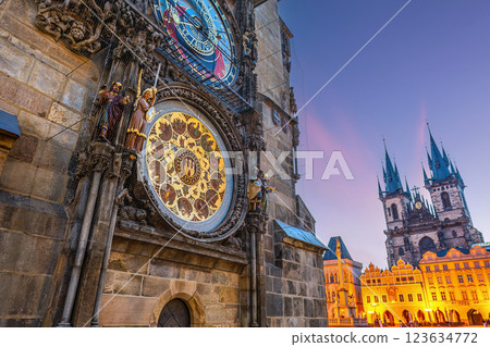 Old town Prague city skyline, cityscape of the Czech Republic 123634772