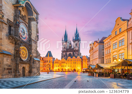 Old town Prague city skyline, cityscape of the Czech Republic 123634779