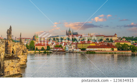 Old town Prague city skyline, cityscape of the Czech Republic 123634915