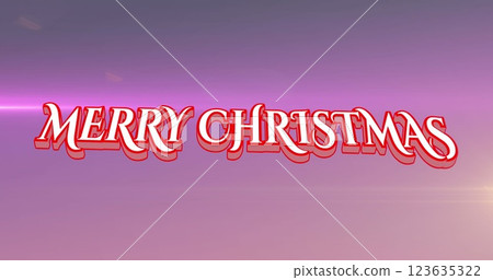 Image of christmas greetings text over confetti on pink background 123635322