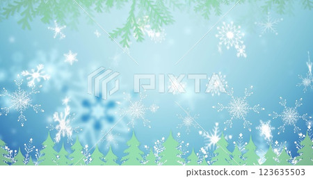 Digital image of snowflakes against white background 123635503
