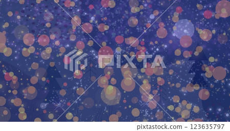 Image of snow falling over christmas winter scenery 123635797