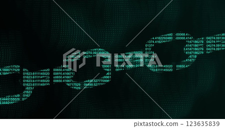 Image of christmas decoration over dark background 123635839