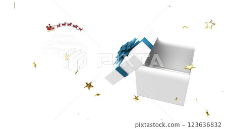 Image of stars over christmas present Image of stars over christmas present 123636832