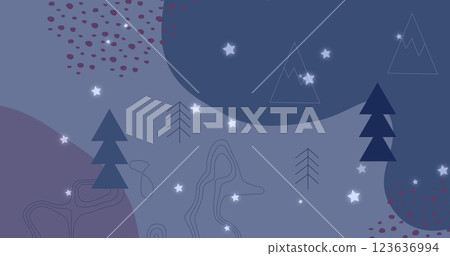 Image of christmas tree pattern over white background 123636994