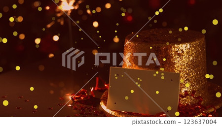 Image of first strand spinning over night christmas bauble decoration Image of first strand spinning over night christmas bauble decoration 123637004