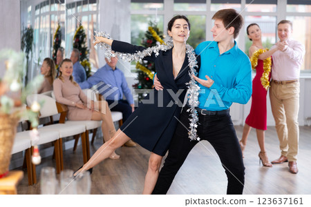 Young couple dancing Young couple dancing 123637161