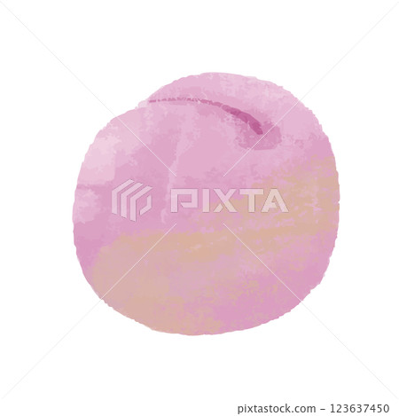 Simple hand-drawn color illustration of peaches Simple hand-drawn color illustration of peaches 123637450