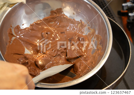 Chocolate boiling water Chocolate boiling water 123637467