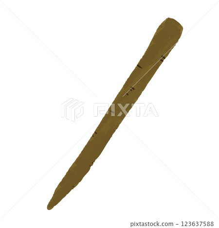 牛蒡的簡單手繪彩色插圖 123637588