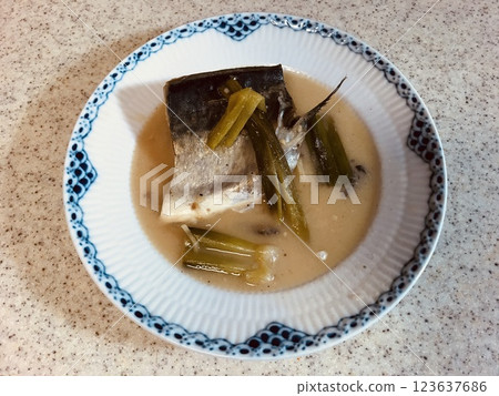 Grilled mackerel in miso Grilled mackerel in miso 123637686