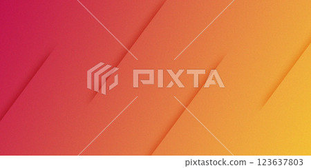 Abstract bright background with geometric lines and grainy texture in red and yellow hues 123637803