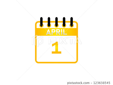 April 1 Calendar Icon April 1 Calendar Icon 123638545