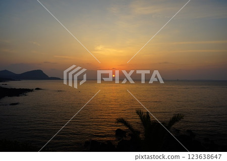 <Goto Islands at Dawn> Sunrise at Abumise Lava Coast 123638647