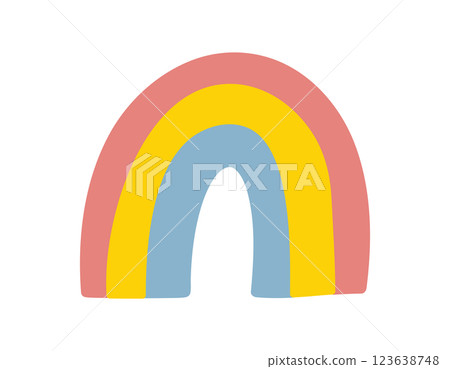 Rainbow / Vector hand-drawn illustration 123638748
