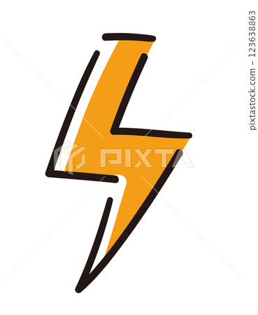 雷電/向量手繪線圖 雷電/向量手繪線圖 123638863