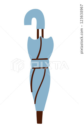 閉合的雨傘/向量手繪插畫 閉合的雨傘/向量手繪插畫 123638967