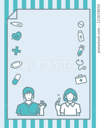 醫學插圖邊框 醫學插圖邊框 123639050