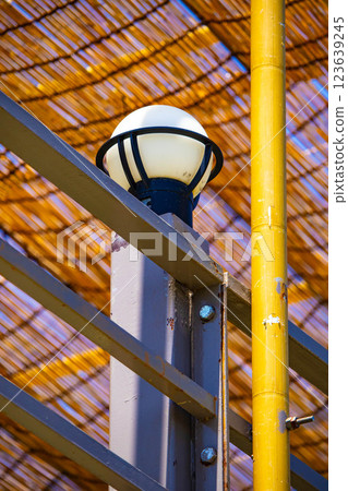 [Kyoto scenery] Kamogawa Nouryou-Yuka and Plover Lanterns in Pontocho 123639245