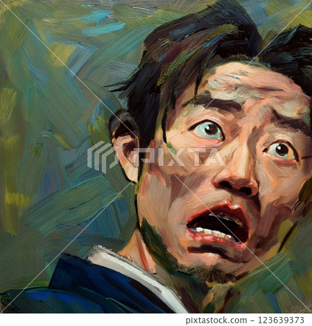Surprised man illustration 123639373