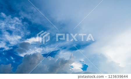 仲夏黃昏時分出現的積雨雲 仲夏黃昏時分出現的積雨雲 123639644