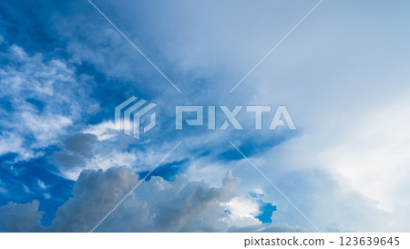 仲夏黃昏時分出現的積雨雲 仲夏黃昏時分出現的積雨雲 123639645