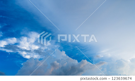 Cumulonimbus clouds appearing at dusk on a midsummer evening Cumulonimbus clouds appearing at dusk on a midsummer evening 123639674